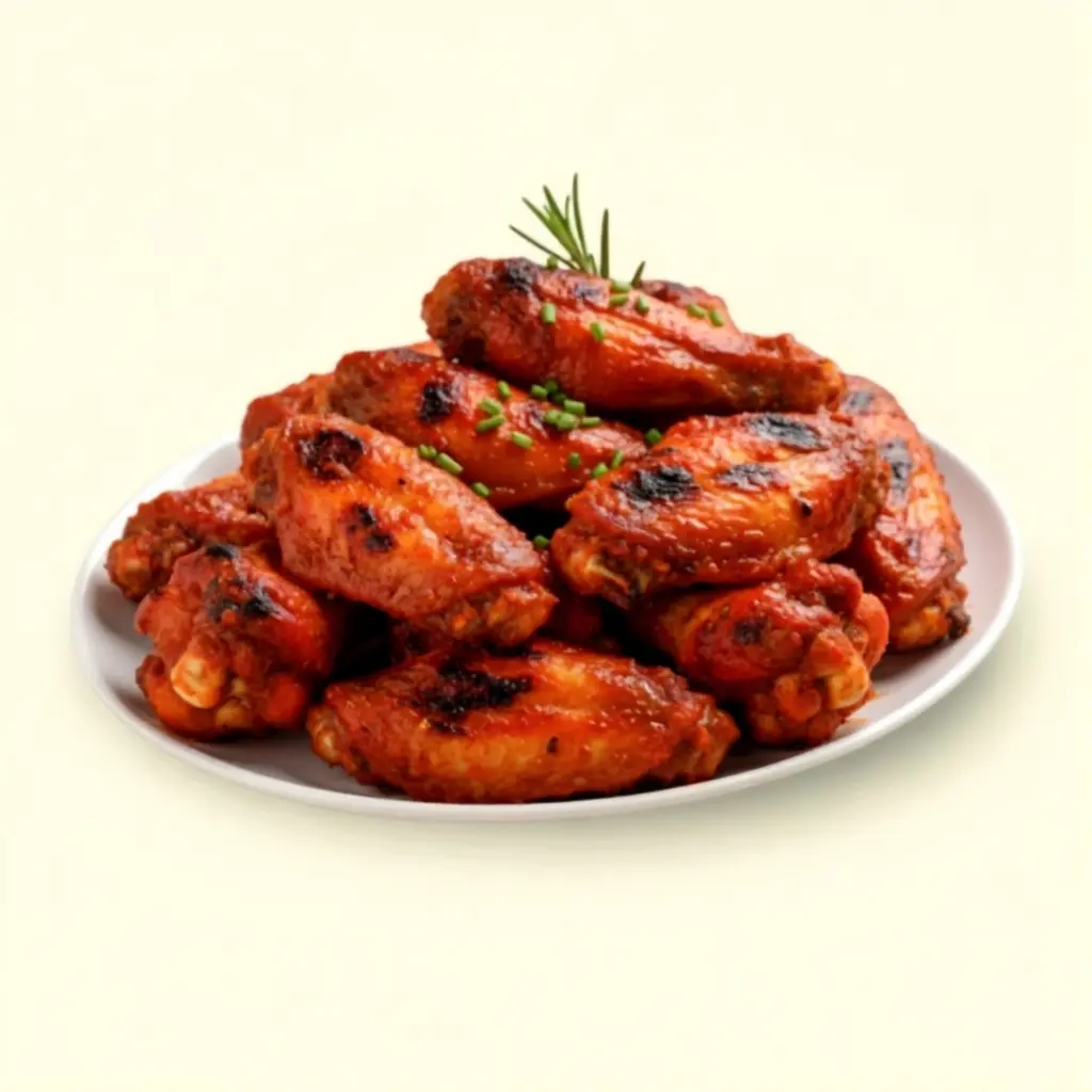 Classic smoky barbecue wings with sweet and tangy sauce.