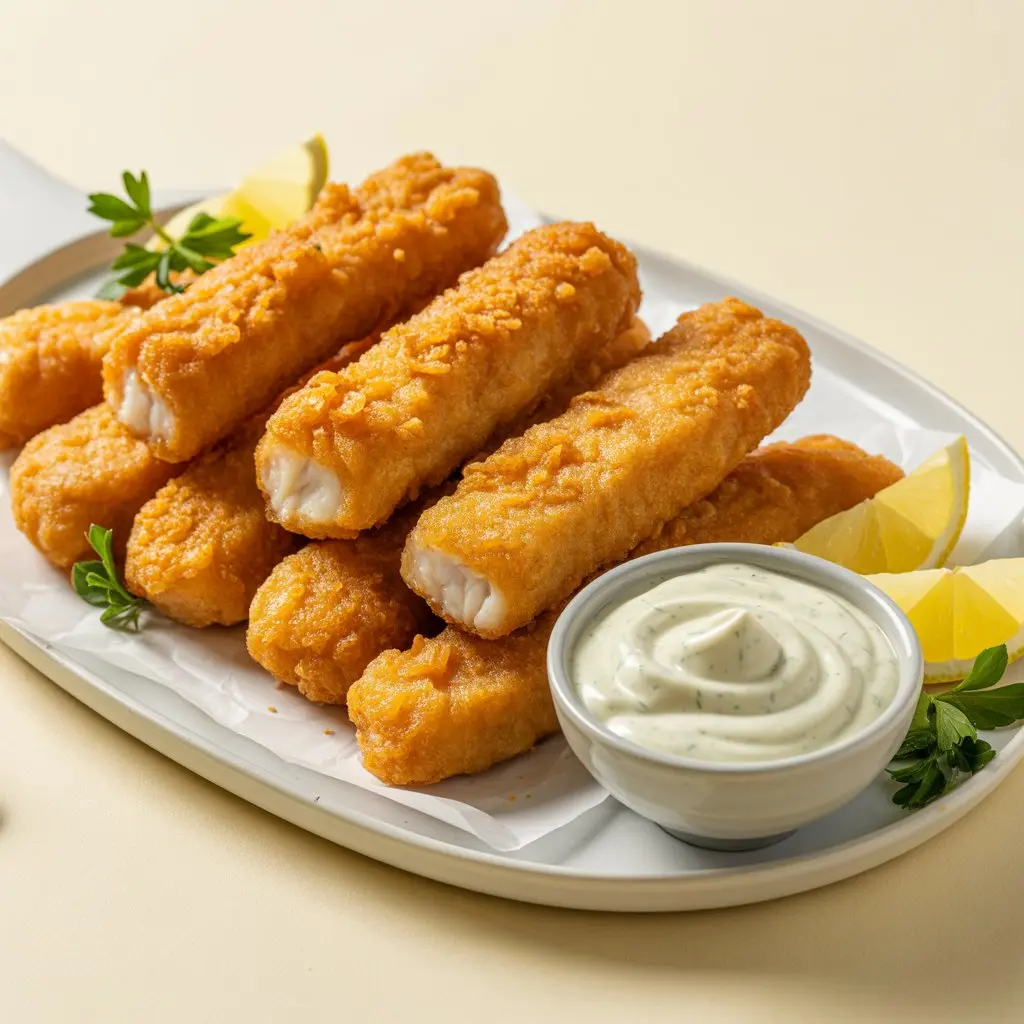 Crispy battered fish bites.