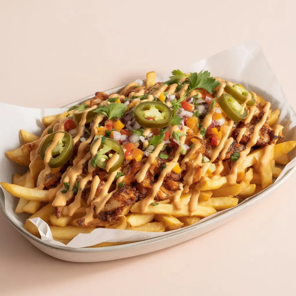 Our signature loaded fries — rich, cheesy, and satisfying.
