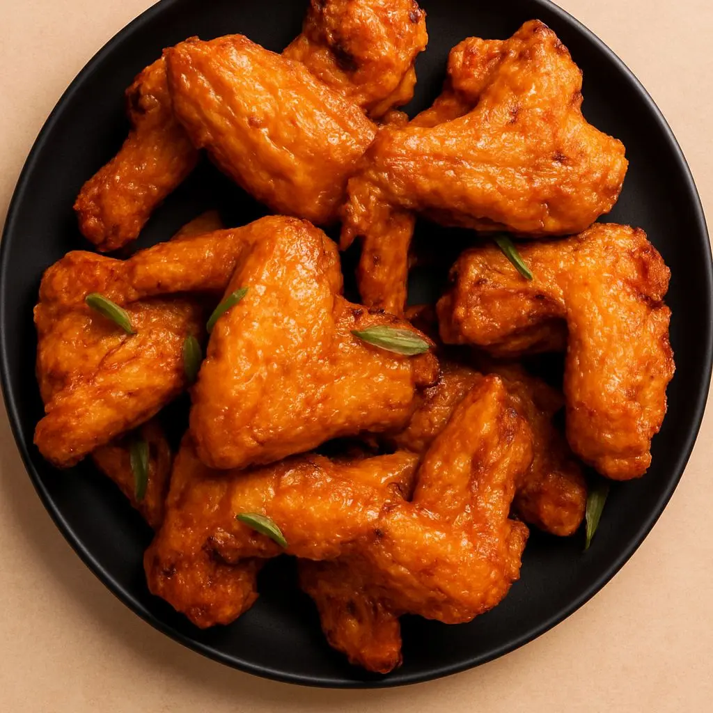Crispy golden fried wings seasoned to perfection.