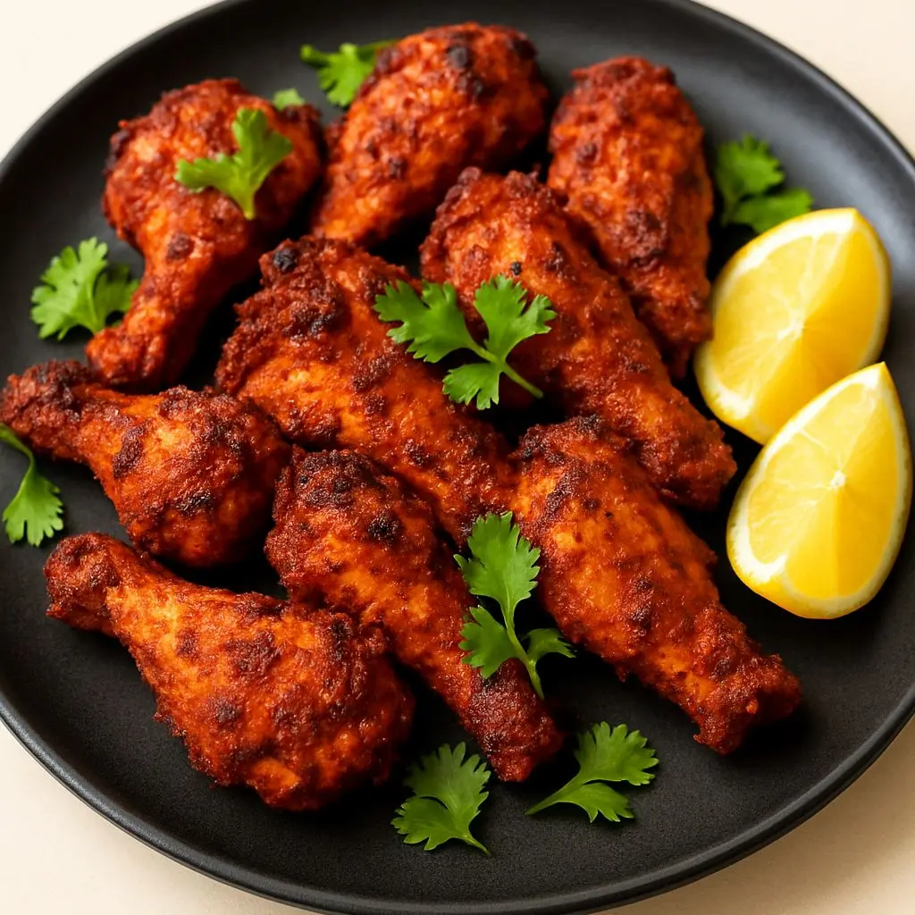 Spicy tandoori-style wings cooked with Indian spices.